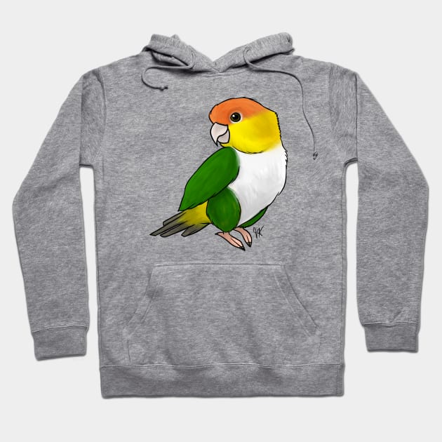 Bird - Caique - Green Thighed Hoodie by Jen's Dogs Custom Gifts and Designs